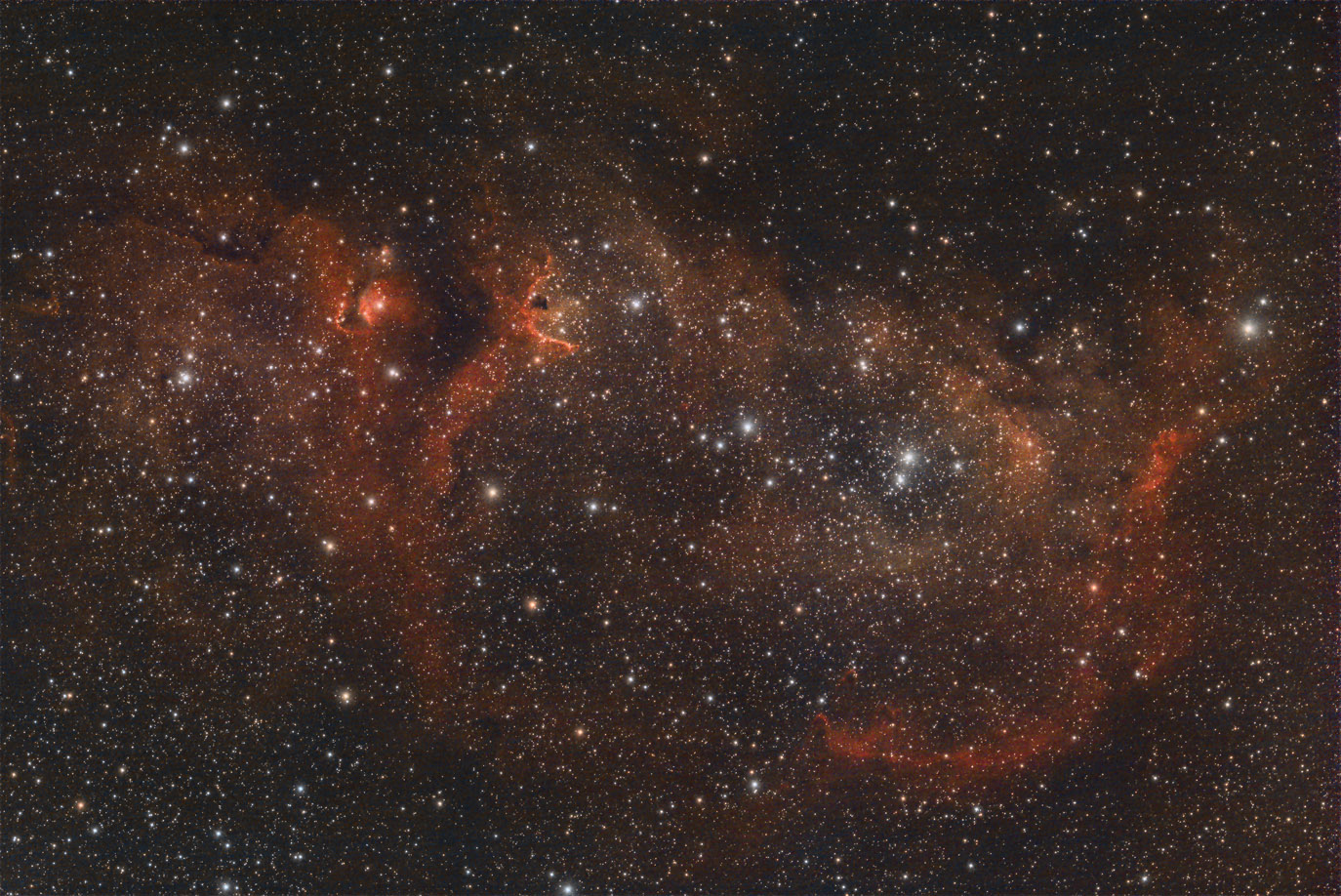 IC 1848 seen using Celestron RASA 8 And ZWO ASI183MC