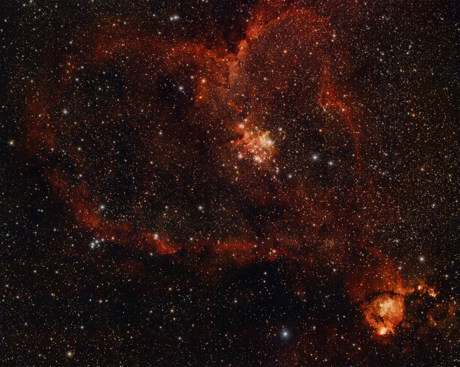 LBN 654 mosaic 2023-09-16, cc before mosaic seen using Celestron RASA 8 And ZWO ASI183MC