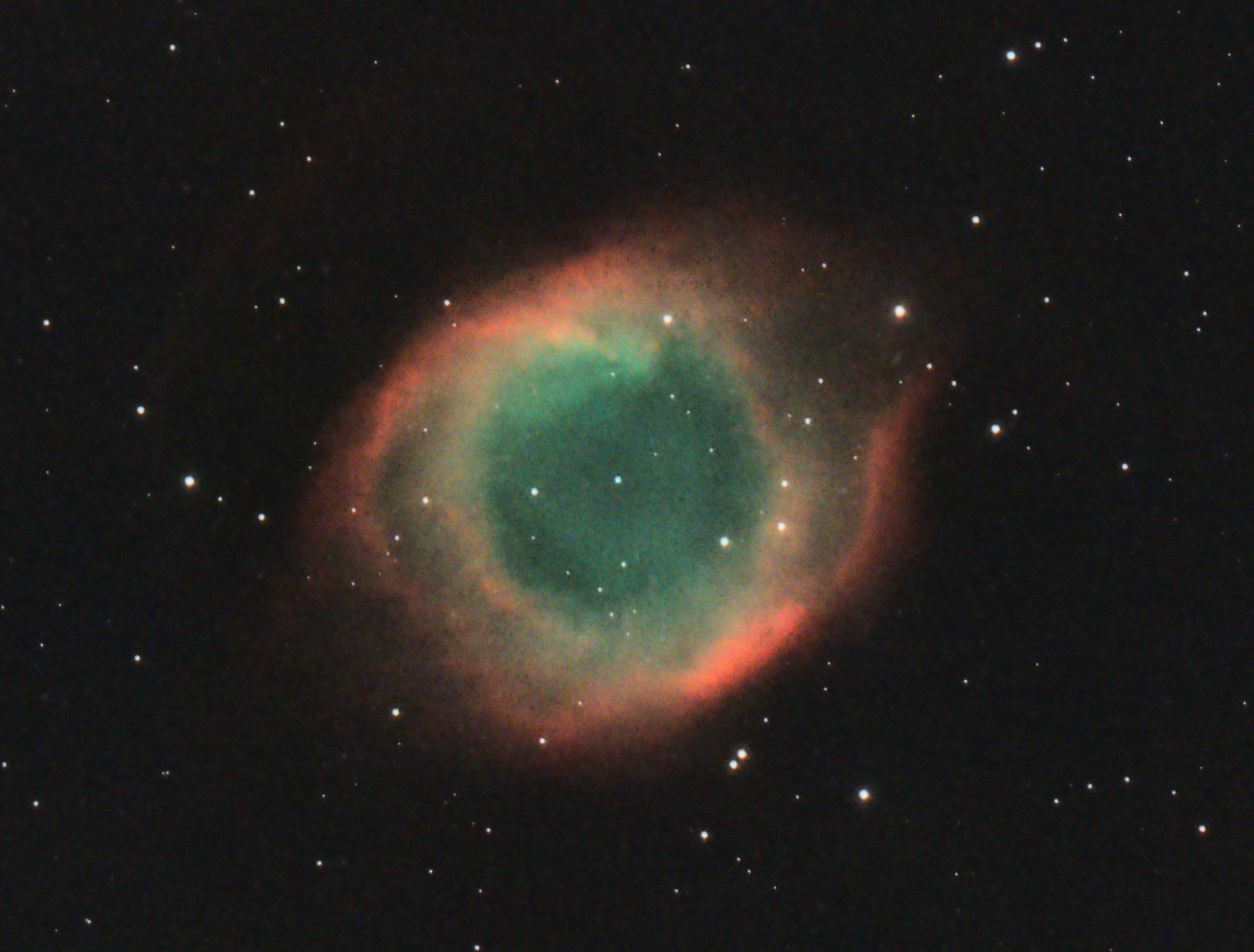 NGC 7293 seen using Celestron RASA 8 and ZWO ASI183MC
