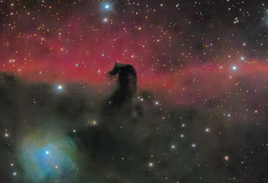 Horsehead Nebula seen using Celestron RASA 8 and ZWO ASI183MC