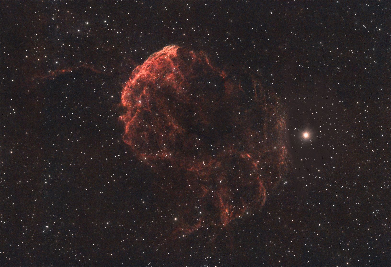 ic443 Jellyfish seen using Celestron RASA 8 and ZWO ASI183MC