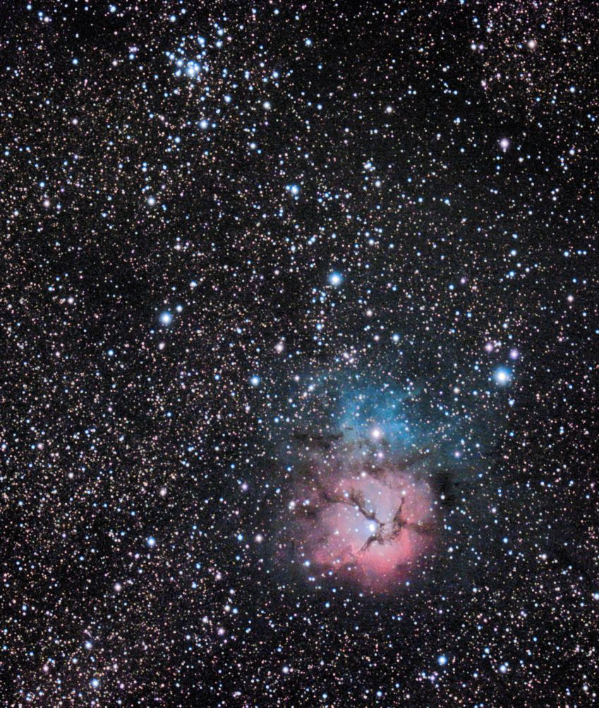 m20 and m21 seen using Celestron RASA 8 and ZWO ASI183MC