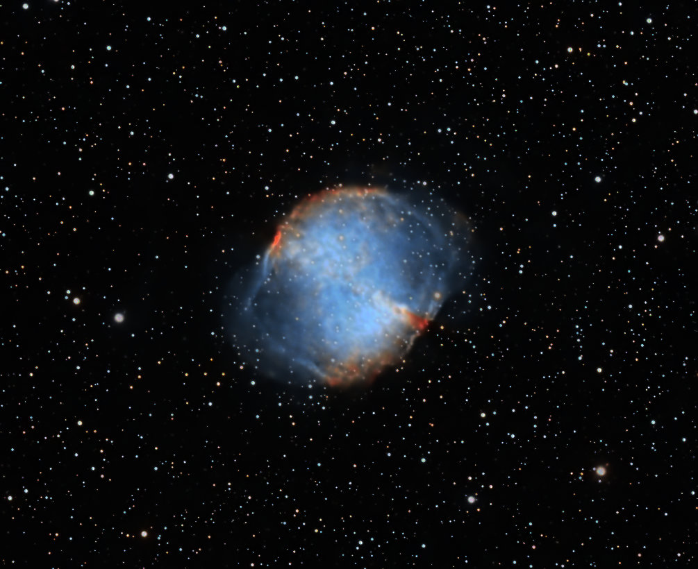 m27 seen using Celestron RASA 8 and ZWO ASI183MC