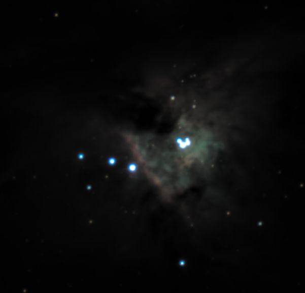 m42 seen using Celestron RASA 8 and ZWO ASI183MC