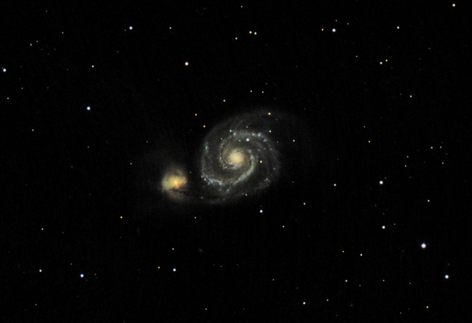 m51 seen using Celestron RASA 8 and ZWO ASI183MC