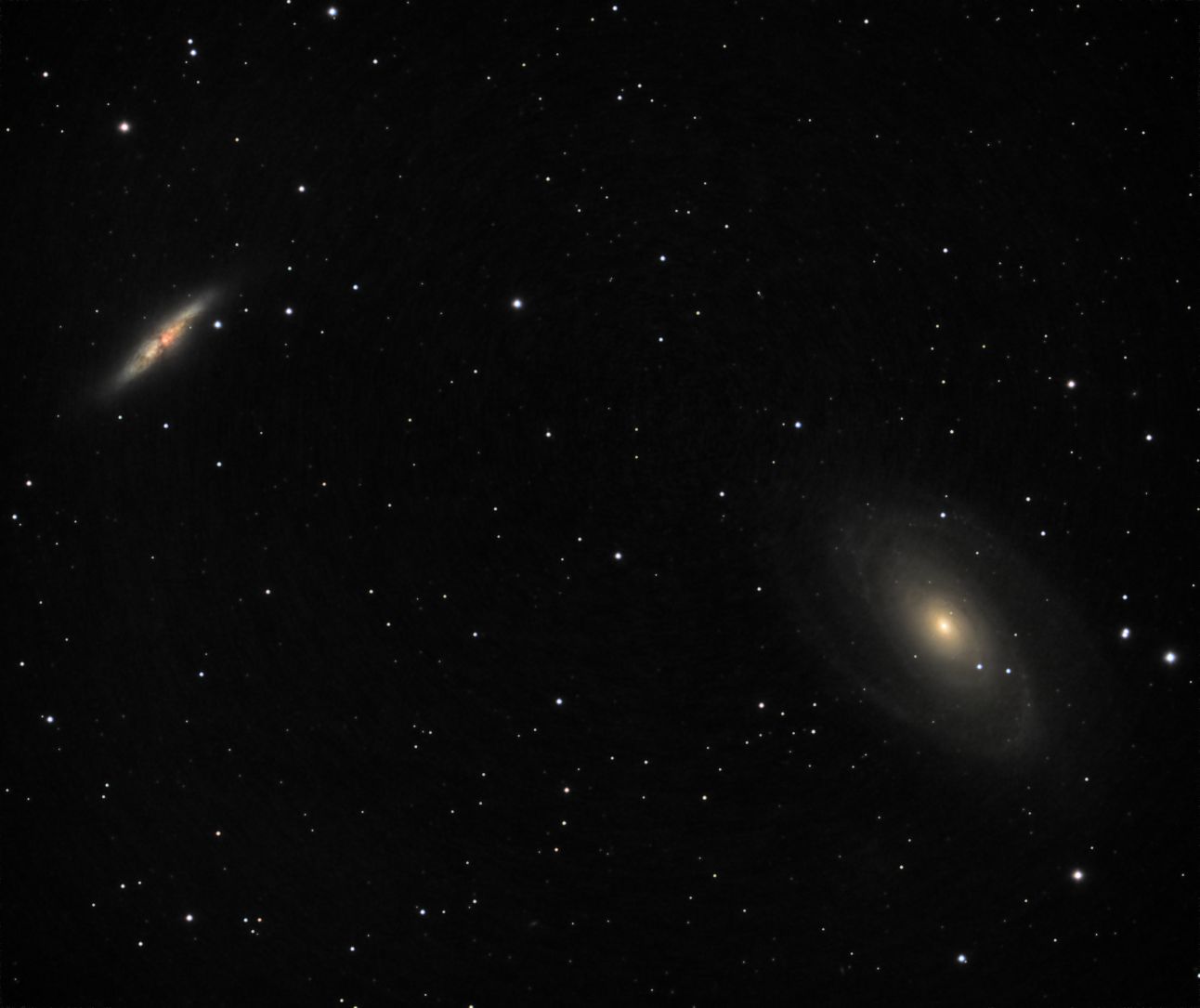 m81+m82 seen using Celestron RASA 8 and ZWO ASI183MC